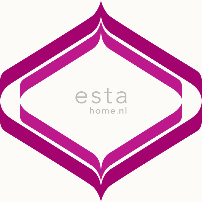 ESTAhome retro ornament tapeet - roosa ja valge