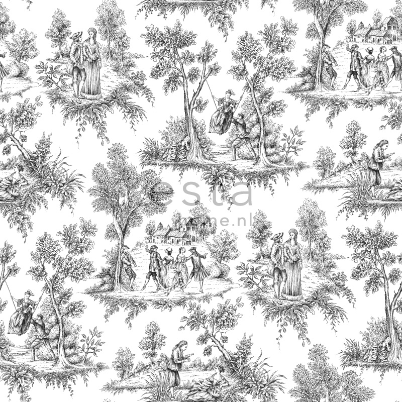 ESTAhome tapeet toile de Jouy - must