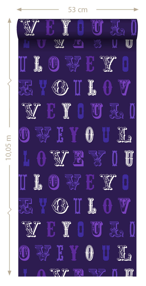 ESTAhome tapeet love you - lilla