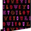 ESTAhome tapeet love you - must ja roosa