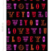 ESTAhome tapeet love you - must ja roosa