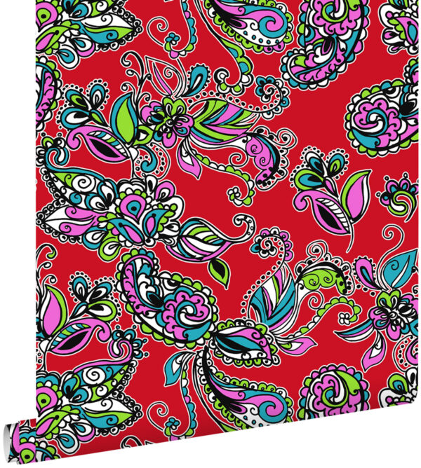 ESTAhome tapeet funky lilled ja paisley - mitmevärviline