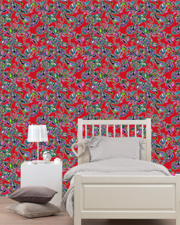 ESTAhome tapeet funky lilled ja paisley - mitmevärviline
