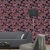 ESTAhome tapeet funky lilled ja paisley must ja punane