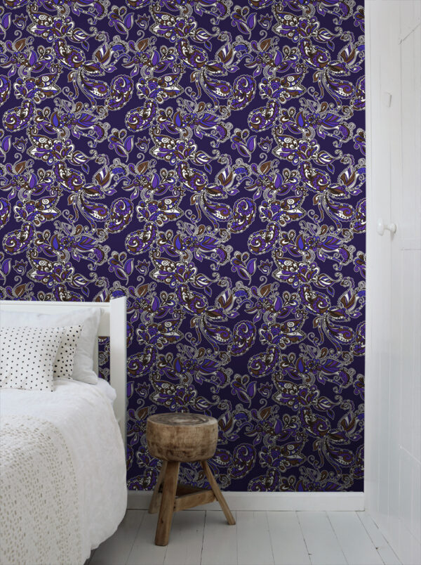 ESTAhome funky lilled ja paisley - lilla ja pruun