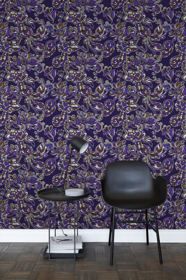 ESTAhome funky lilled ja paisley - lilla ja pruun