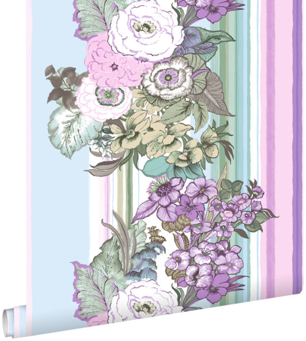 ESTAhome tapeet vintage lilled - helelilla ja sinine