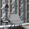 ESTAhome tapeet vintage lilled - taupe ja tume lilla