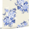 ESTAhome tapeet lilled ja linnud - indigo sinine