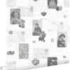 ESTAhome tapeet vintage postkaardid mustvalge