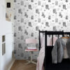 ESTAhome tapeet vintage postkaardid mustvalge