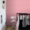 ESTAhome tapeet siksakmotiiv - korallpunane ja roosa