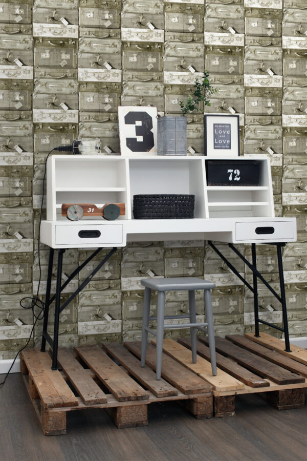 ESTAhome tapeet vintage kohvrid - helepruun