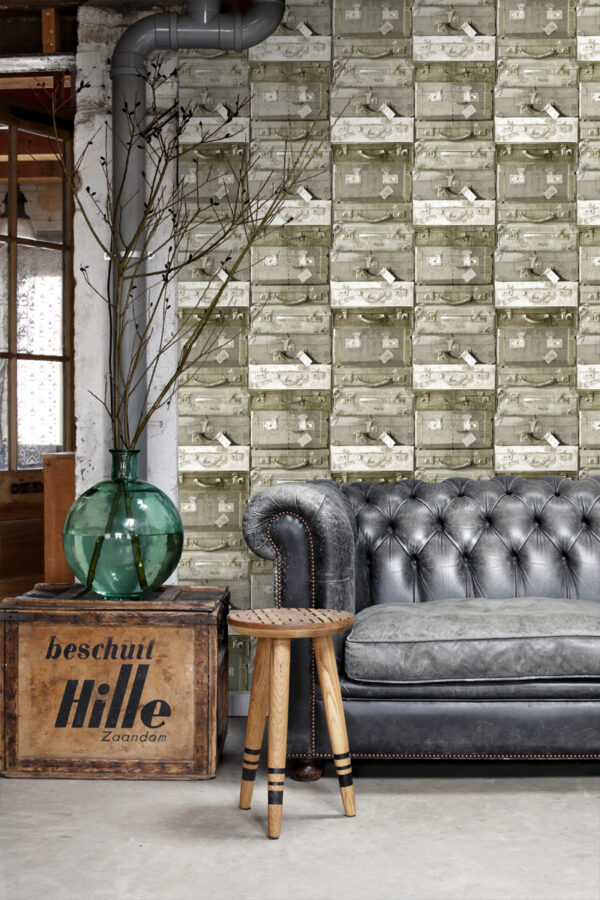 ESTAhome tapeet vintage kohvrid - helepruun