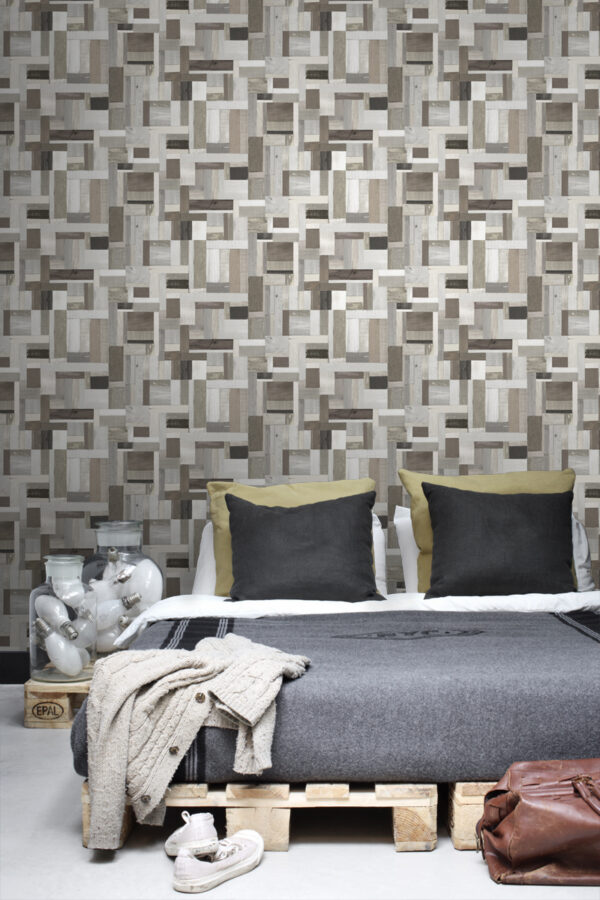 ESTAhome tapeedi jäägid puidumuster - beež ja taupe