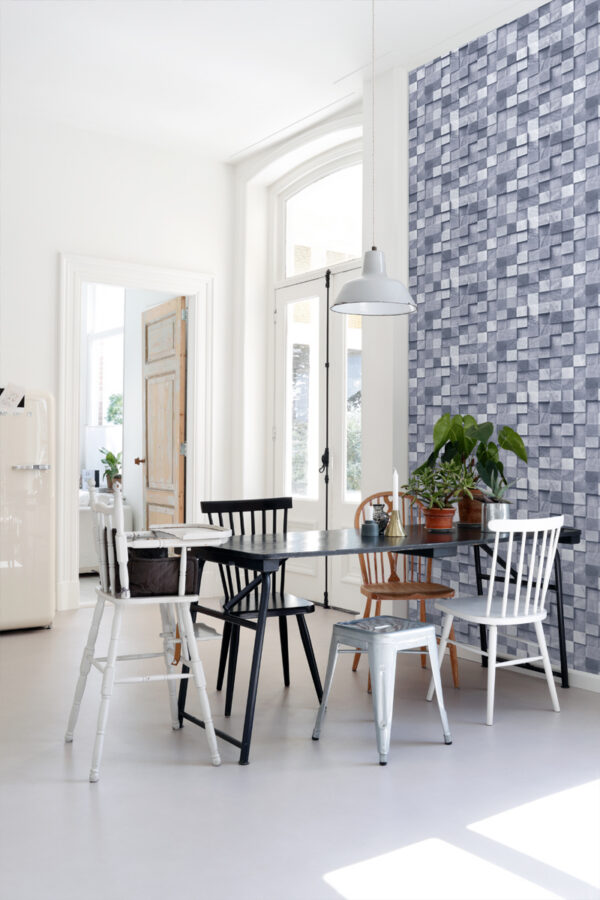 ESTAhome 3D puidumuster tapeet - sinine