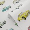 ESTAhome tapeet vintage autod - punane, kollane ja roheline