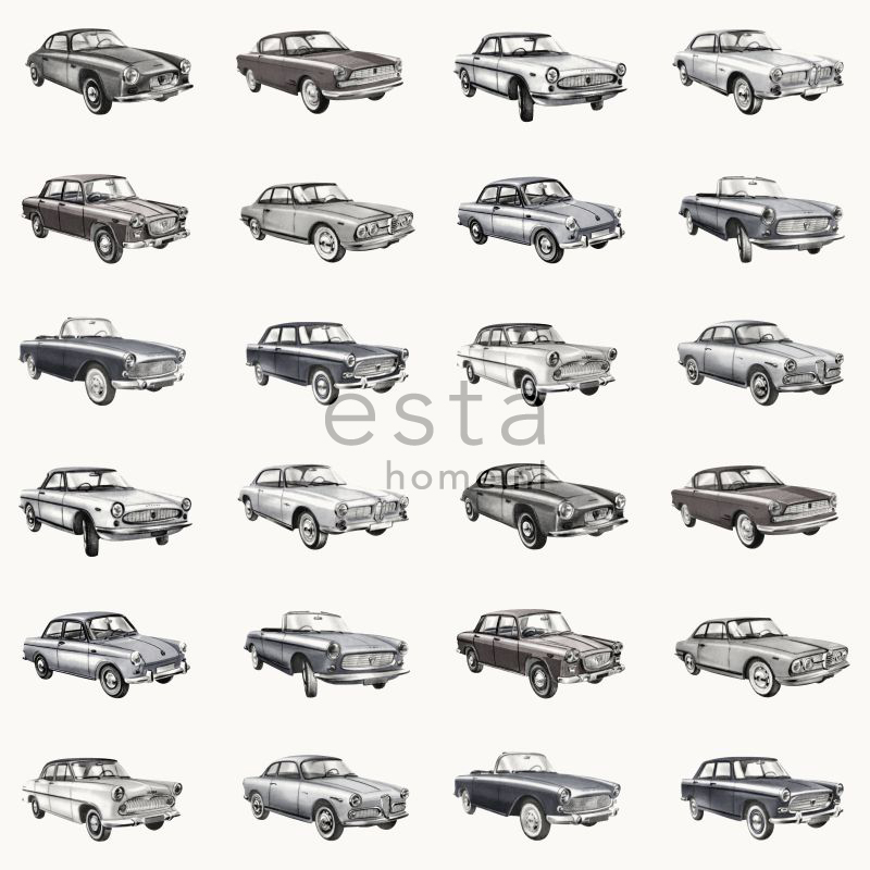ESTAhome tapeet vintage autod - must