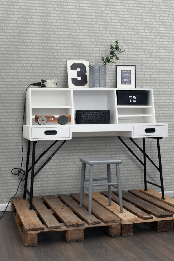 ESTAhome tapeet sporditekstid - taupe