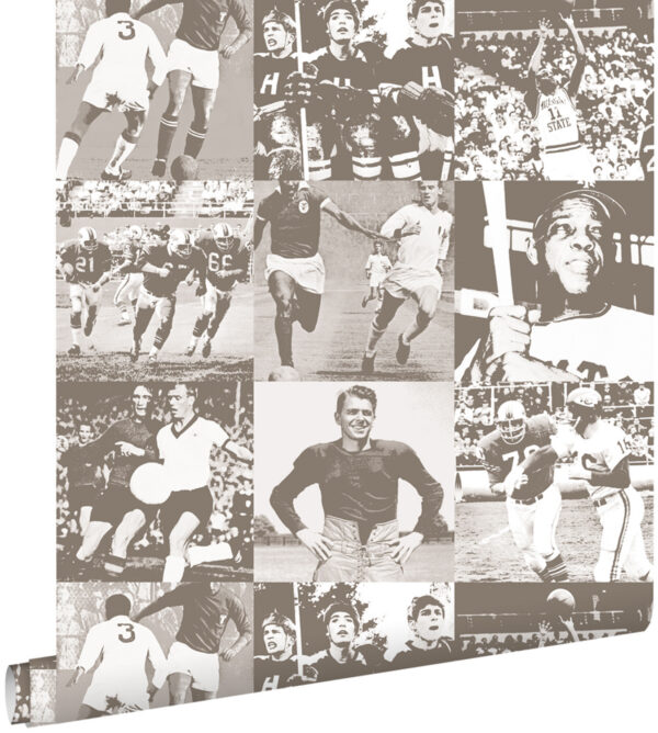 ESTAhome tapeet spordikangelased - sepia pruun