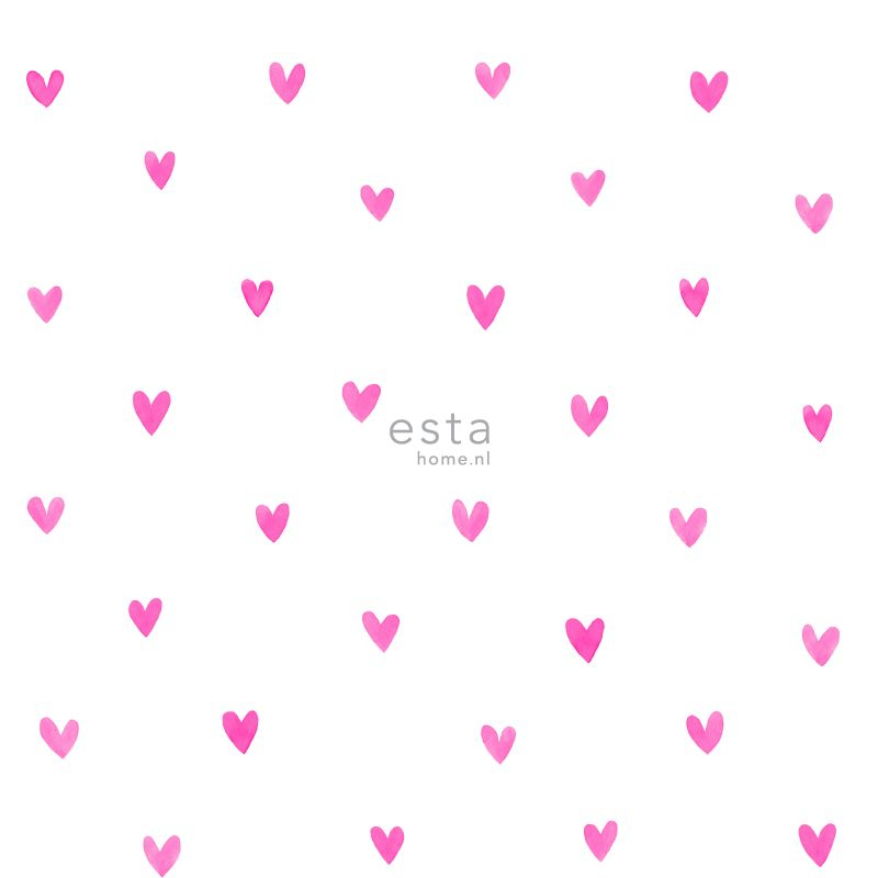 ESTAhome tapeet väikesed südamed - kommroosa