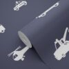 ESTAhome tapeet autod, tuletõrjeautod, helikopterid ja kraanad - tumesinine
