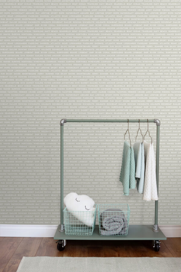 ESTAhome tapeet mereline rand tekstid hirvesinine