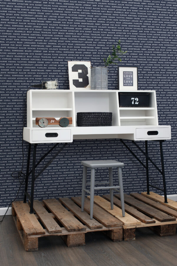 ESTAhome tapeet mereline rand tekstid tumesinine
