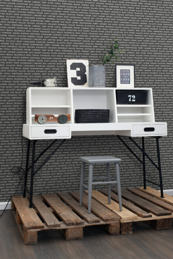 ESTAhome tapeet mereline rand tekstid tumehall