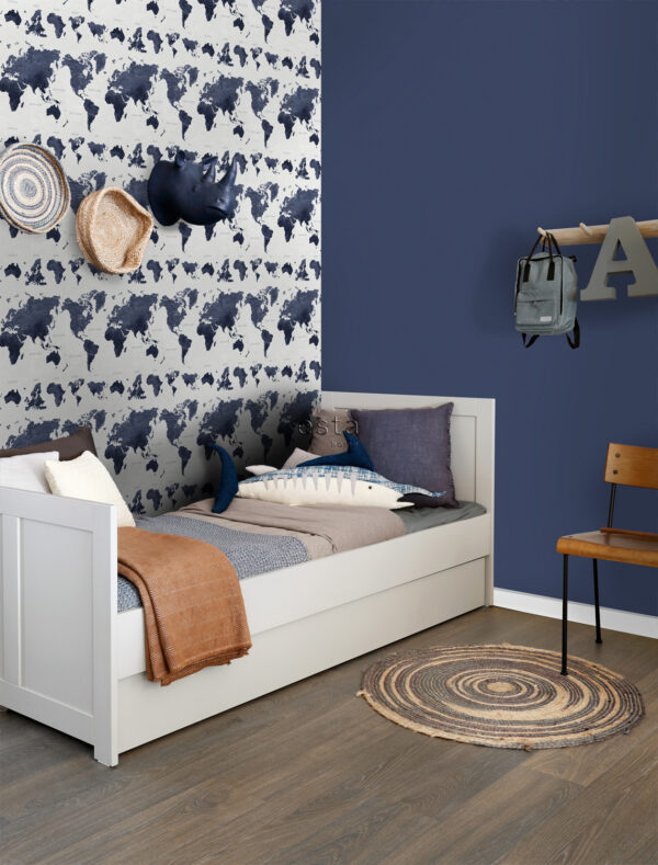 ESTAhome tapeet vintage maailmakaardid - tumesinine