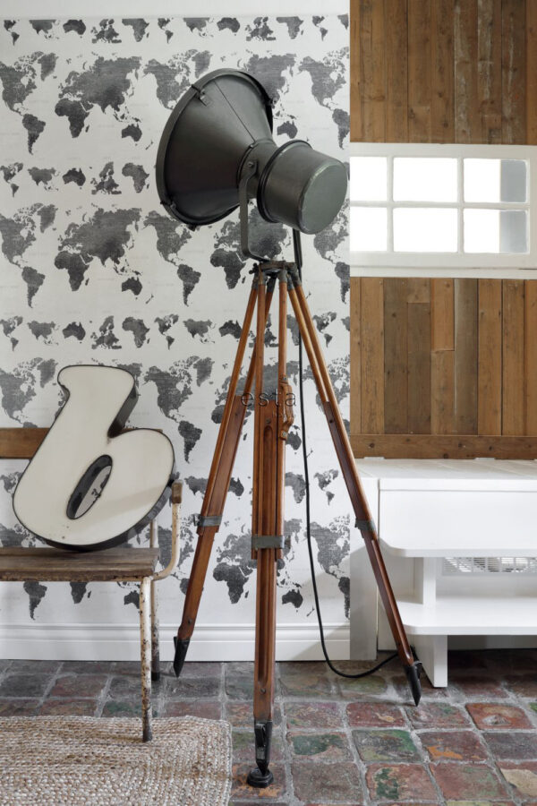 ESTAhome tapeet vintage maailmakaardid - tumehall