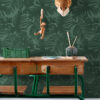 ESTAhome tapeet troopilised lehed - smaragdroheline