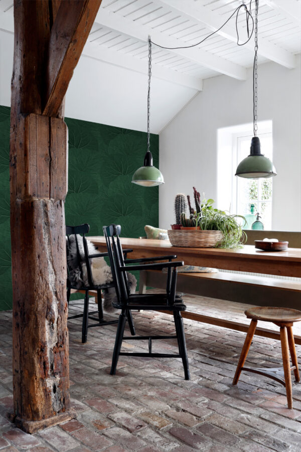ESTAhome tapeet suured lehed - smaragdroheline