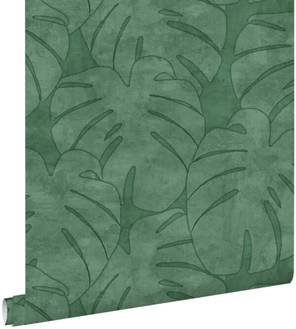 ESTAhome tapeet monstera lehed - tume roheline