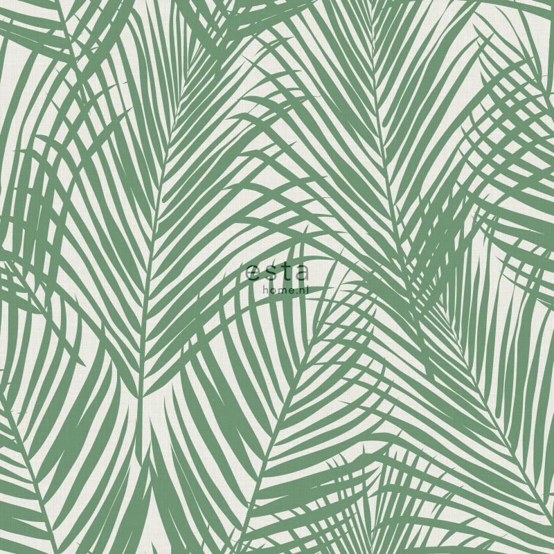 ESTAhome tapeet palmilehed - jade roheline