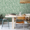 ESTAhome tapeet palmilehed - jade roheline