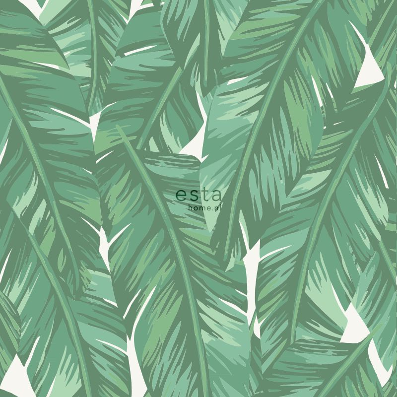 ESTAhome tapeet banaanilehed - jade roheline