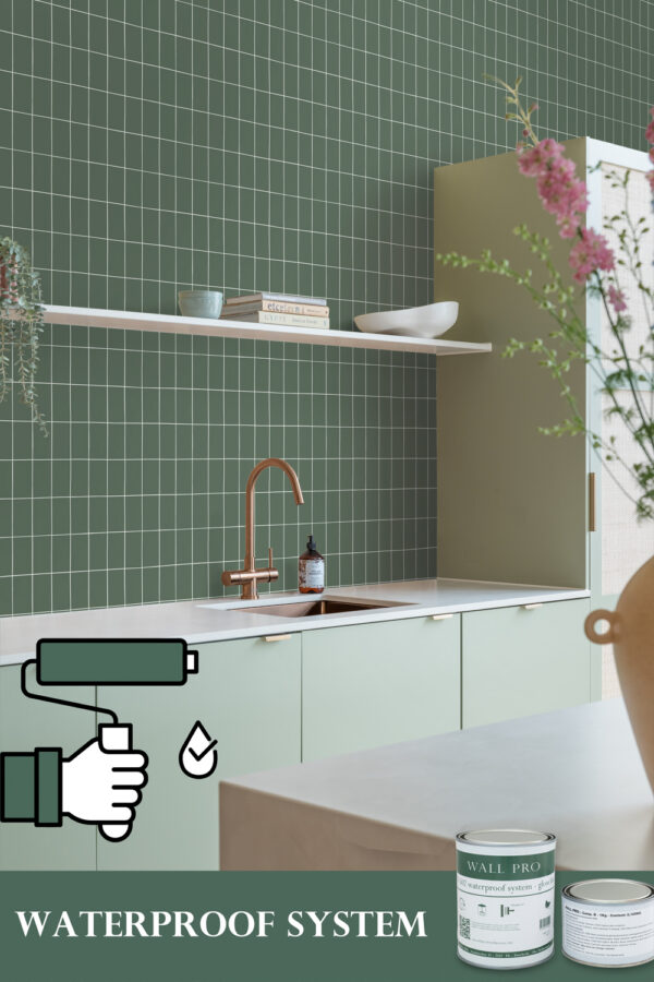 ESTAhome tapeet väikesed plaadid - hallikasroheline ja valge