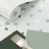 ESTAhome tapeet terrazzo - mündiroheline, valge ja hall