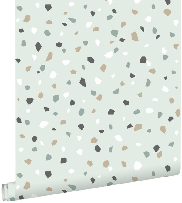 ESTAhome tapeet terrazzo - mündiroheline, valge ja hall