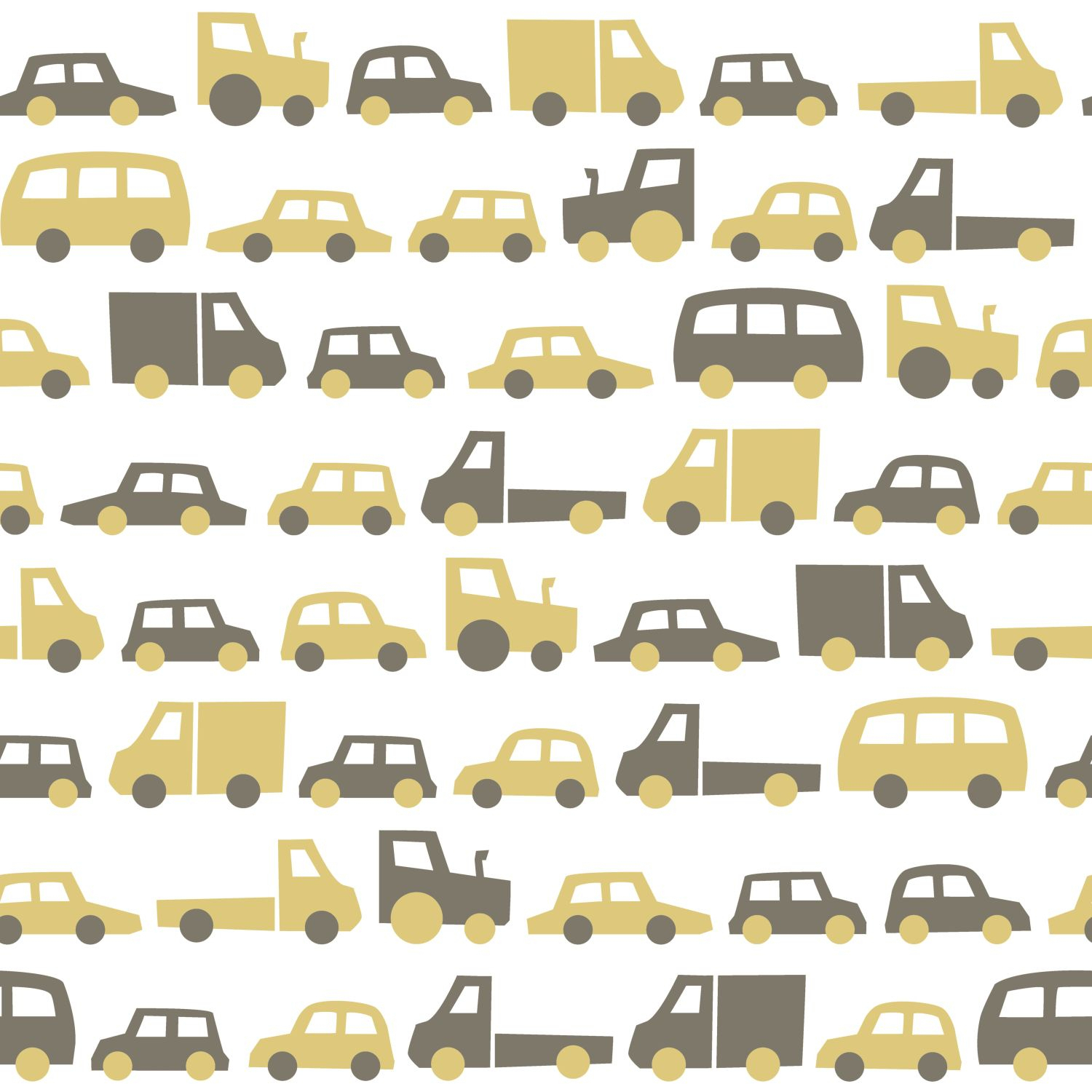 ESTAhome tapeet autod - sinepikollane ja pruun
