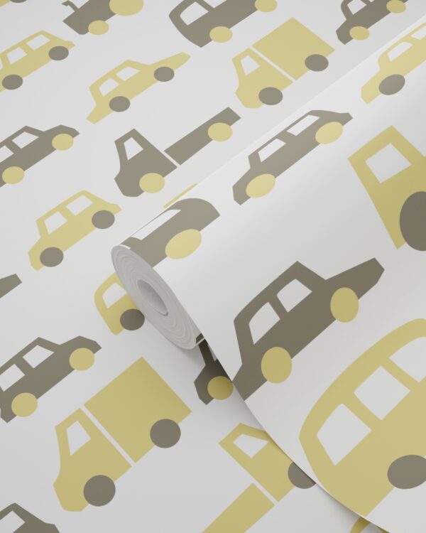 ESTAhome tapeet autod - sinepikollane ja pruun