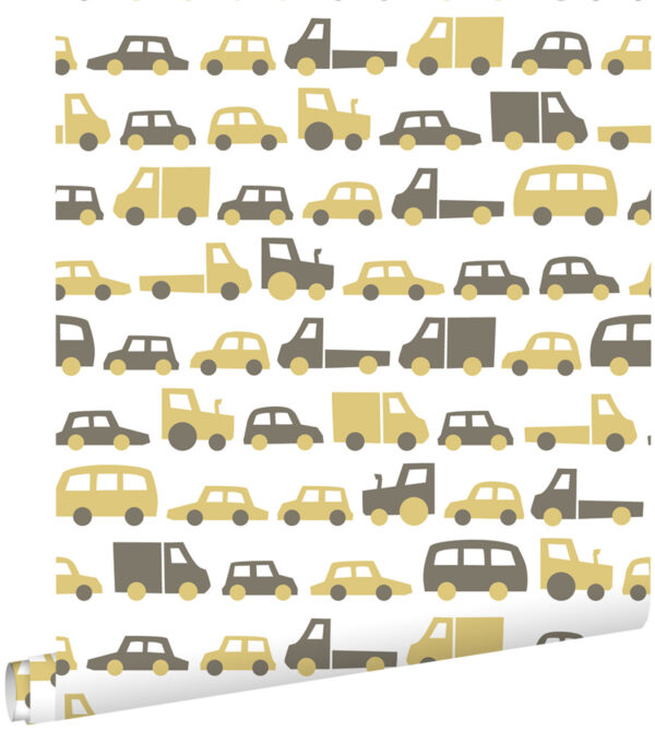 ESTAhome tapeet autod - sinepikollane ja pruun
