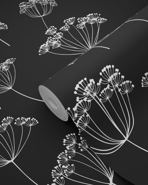 ESTAhome tapeet umbels - must ja valge