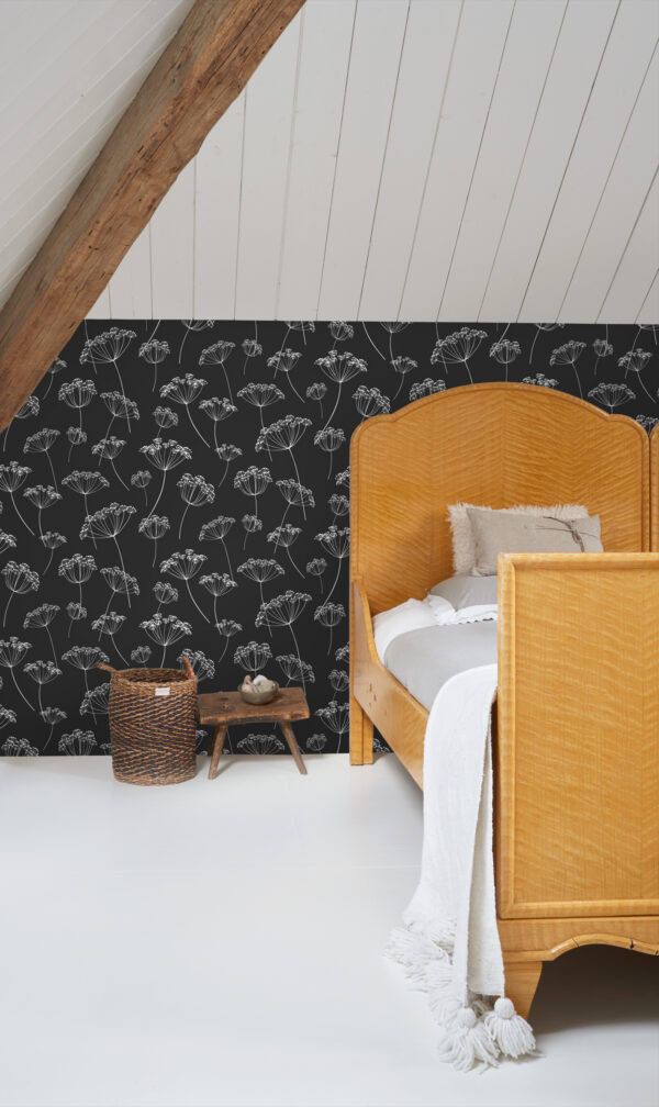 ESTAhome tapeet umbels - must ja valge