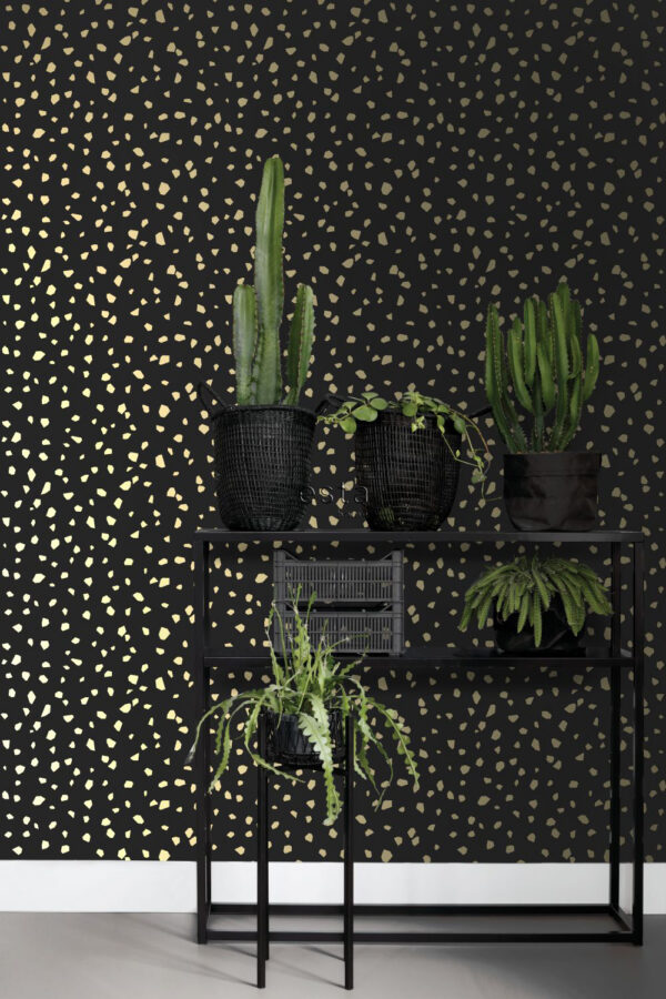 ESTAhome tapeet terrazzo - must ja kuld