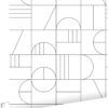 ESTAhome art deco motiiv tapeet - valge ja must