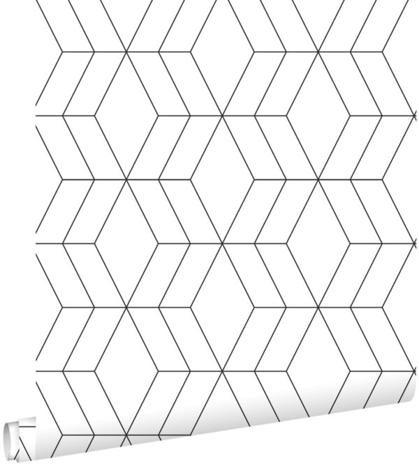 ESTAhome art deco motiiv tapeet - valge ja must