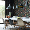 ESTAhome tapeet lilled - smaragdroheline