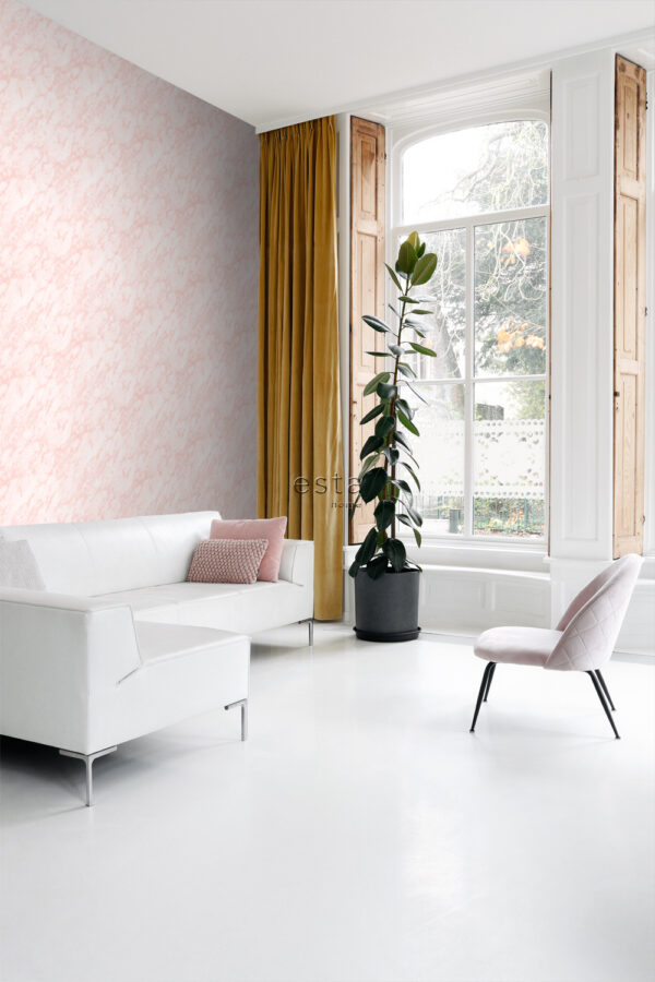 ESTAhome tapeet marmor pehme roosa